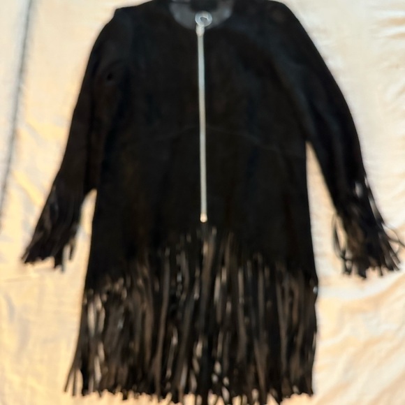 ALEXIS Mika Suede Jacket w/ Fringe Black - Picture 4 of 7